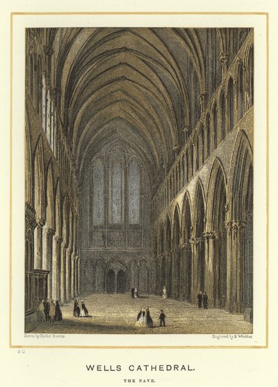 Wells Cathedral, The Nave by Hablot Knight Browne